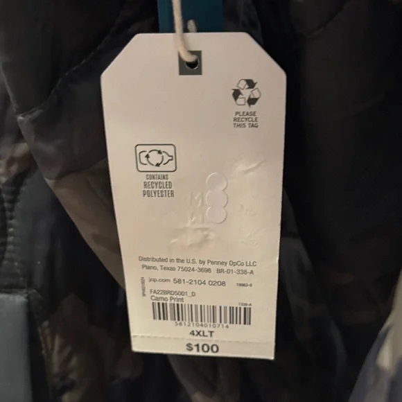 NWT Mutual Weave Camouflage Quilted Coat - Picture 7 of 11